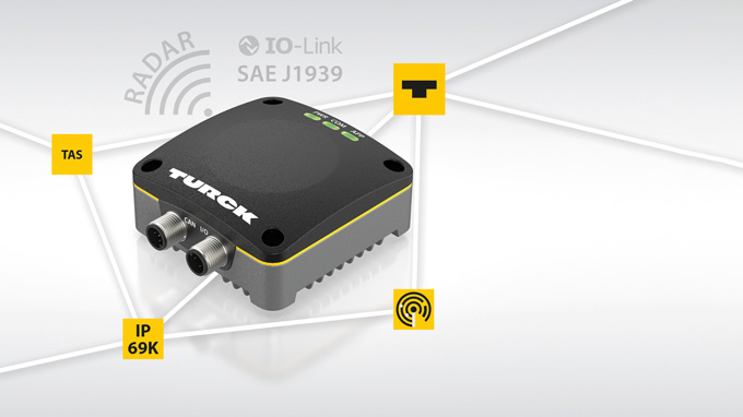 IO-Link/J1939 radarscanner levert 3D-bewegingsdata